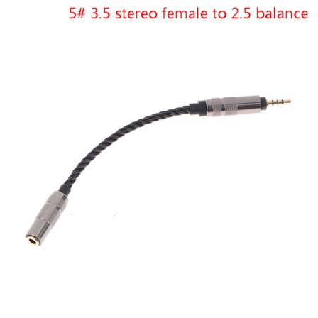 o Kabel 2,5 hane till 4,4 hona balanserad sladdadapter