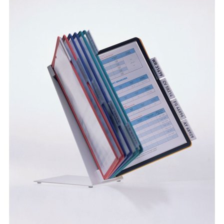 VARIO Bordsställ för visningspaneler 10 fack A4 sorterade färger - Lyreco - Kontorsmaterial - Till skrivbordet - Bordsställ och panelsystem