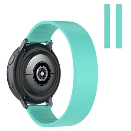 20mm Universal elastisk enkel silikone urrem - Søblå / Søblå