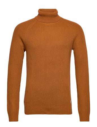 Jjpannel Knit Roll Neck Pre Brown Jack & J S