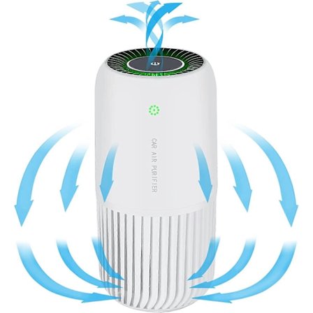 Luftrenser med ægte HEPA-filter med UV-C lys, fjerner 99,97%