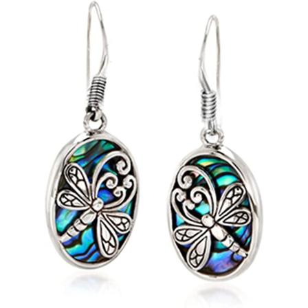 Dekorativa örhängen polerad vintage silverplatta