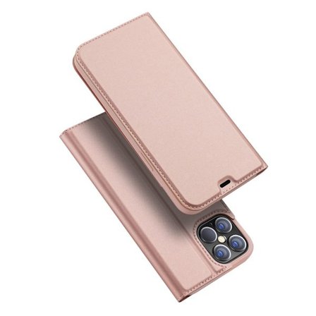 Dux Ducis Skin Pro Läderfodral iPhone 12 Pro Max Rose Guld