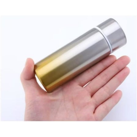 Mini vannflaske, slank rustfritt stål, lommekopp, isolert/kald, lekkasjesikker, 150 ml