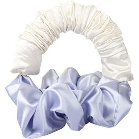 Hvit myk pannebånd uten varme for å krølle langt bølget hår - Komfortabel B