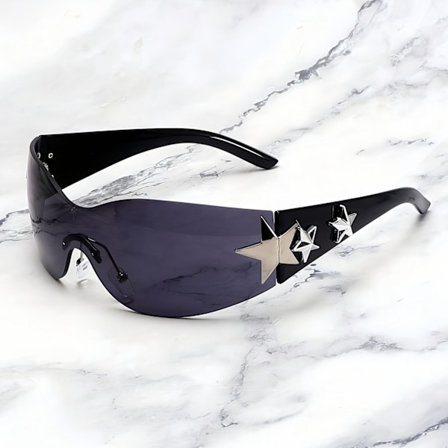 1 stk. Rammeløse Trendy Y2K Metall Pentagram Motebriller Dekorativ Stjerne