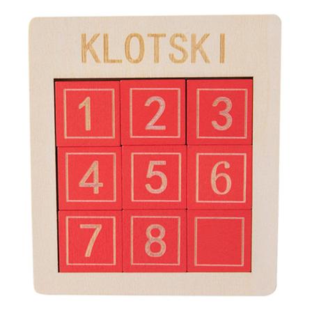 Trä Klotski Skjutpusselbräda Undervisningshjälpmedel För Småbarn 3 4 5 Utbildning 8 girds
