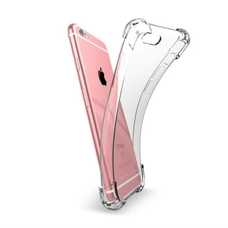 TRANSPARENT STÖTDÄMPARE SILIKONFODRAL MED FÖRSTÄRKDA KANTER FÖR IPHONE 6/ IPHONE 6S