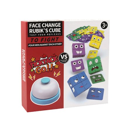 Dubbel Battle Face-Changing Emoji Rubiks Kub - Utbildande Leksaker