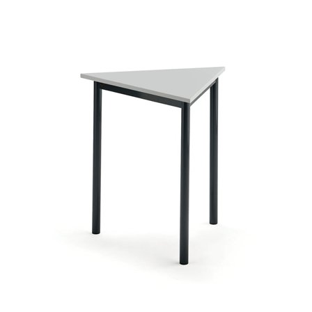 Desk BORÅS TRIANGEL, 700x700x720 mm, grey laminate, anthracite