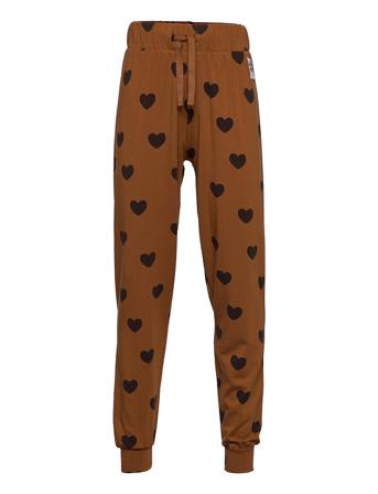 Basic Hearts Jersey Trousers Tencel Brown Mini Rodini