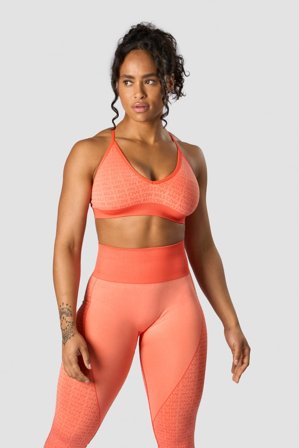 ICANIWILL - Signature Seamless Sports Bra Peach - Dame - ICIW