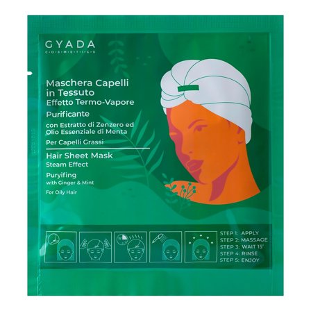 Gyada Cosmetics Maschere Capelli in Tessuto Maschera Purificante E Antiforfora 60ml - Maschera Purificante Capelli
