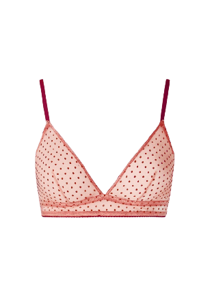Understatement Mesh Triangle Bralette Bh Dam Röd XXL