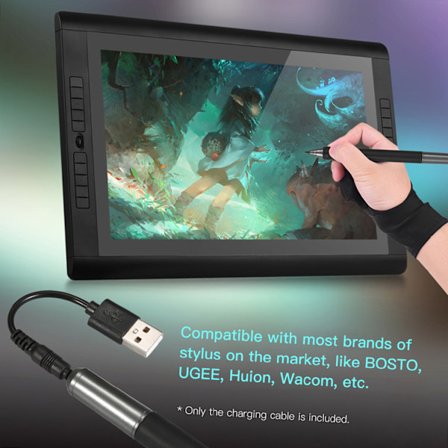 Laddningskabel för Stylus USB-laddare Sladd 15cm Kompatibel med för BOSTO för UGEE för Huion Grafisk Ritplatta Uppladdningsbar Penna