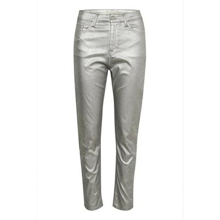 Part Two, Slim-fit Trousers Szary, Kobieta, Rozmiar: M