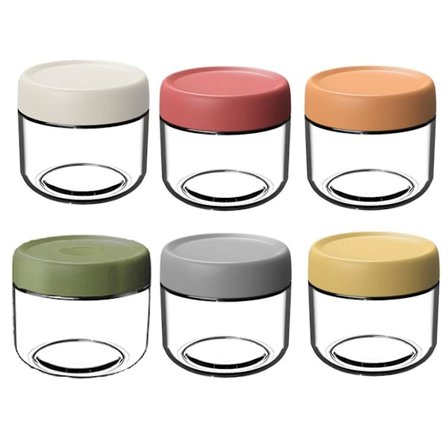 Glasbøtter til Overnight Oats med låg i livlige farver, stabelbar opbevaring til yoghurt