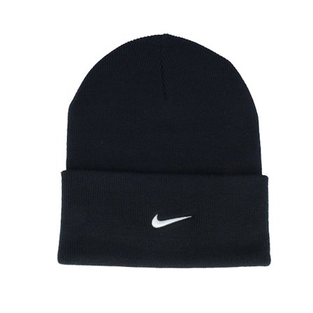 Nike - Černá cuff Beanie - Peak Beanie Swoosh F24 Black Cuff @ Hatstore