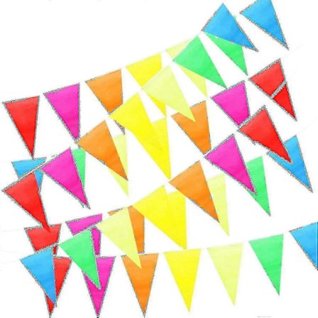 50m Flerfarvet Vimpel, Stof Vimpel Guirlande, Trekant Banner, Banner Flag, Udendørs Vimpel 100