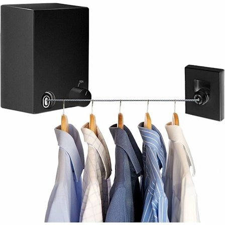 Tøjhest Retractible Tørresnor, Rustfrit Stål Udtrækkelig