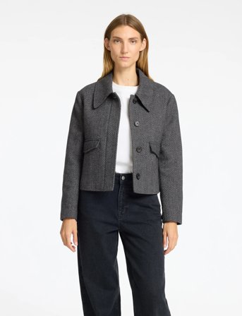 Selected Slfhenny Short Wool Jacket - Grey - 40