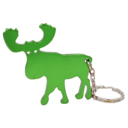 Nyckelring - Flasköppnare - Älg - Grön Green