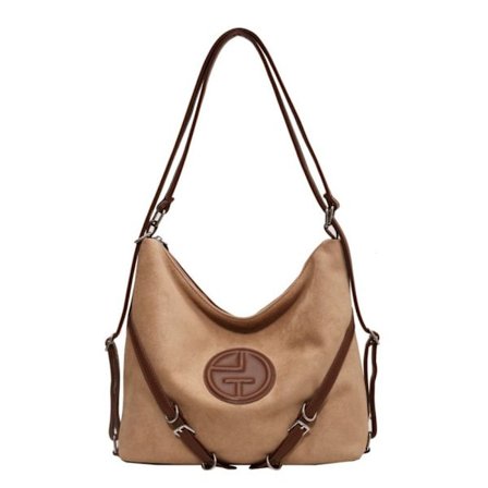 Alsidig skuldertaske Kvinder Retro Rygsæk Taske KHAKI