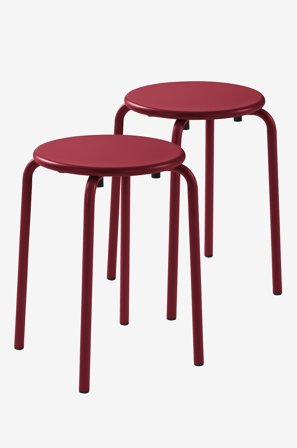 Jotex - 2-pakke Stol Burgunder - DINAN - Kjøp Hagestoler & -krakker hos Jotex