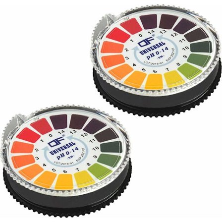 Universal pH Testpapir pH Teststrimler Rulle af pH Teststrimler, pH Måling Fuld Range 0-14, 16.4 ft/Rulle (2stk)