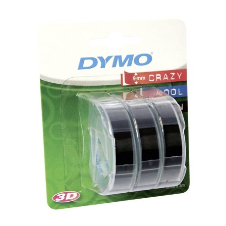 DYMO RIBBON 3X-BLISTER 9MM X 3M GLOSSY BLACK SUPL