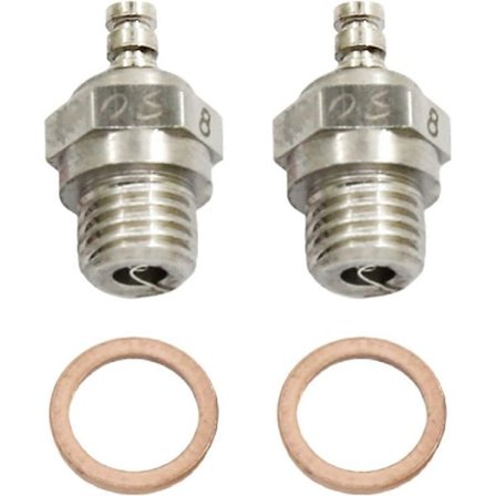 Pakke med Medium Nitro Gløderør Kompatible med OS #8 Svarer til Nitro RC Bil Lastbil Buggy