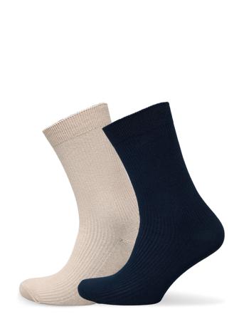 2-Pack Classic Sock - Gots/Vegan Underwear Socks Regular Socks Navy Knowledge Cotton Apparel