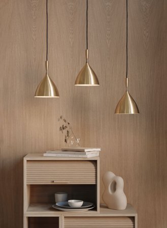 Dokka taklampe Ø16 - messing