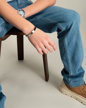 RYVLS Cuff Bracelet Sølvfarget Smykker Gutt - Kids Brand Store