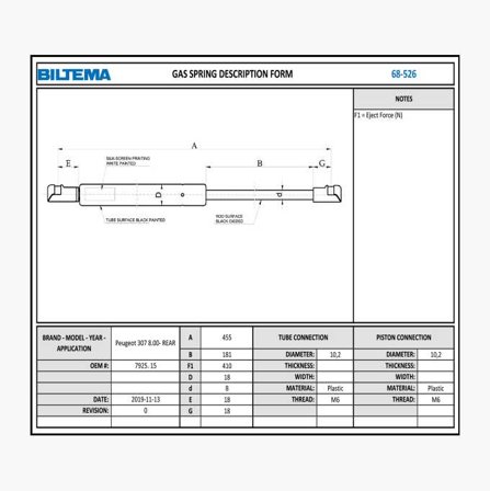 Gasfjäder dynamic - Biltema