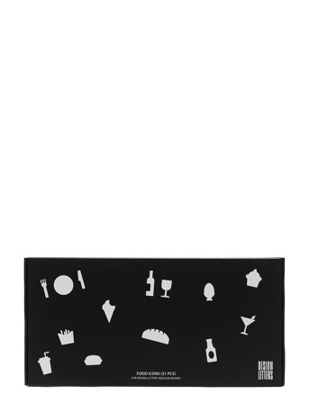 Food Icons For Message Board Black Design Letters