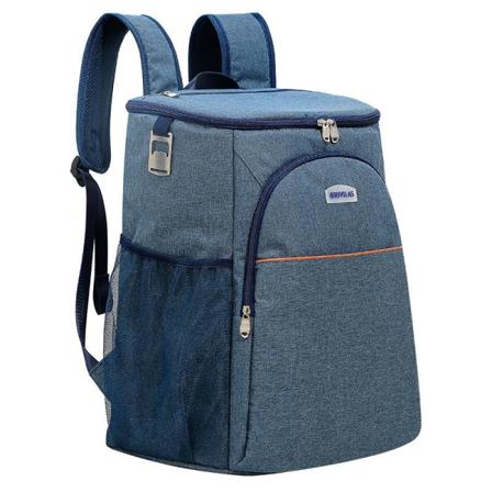 Kvinnor flicka ryggsäck axelväska skolväska Utomhus isolerad väska Tjock Stor Ice Pack Picknickväska Fresh-Keeping vattentät väska Navy blue