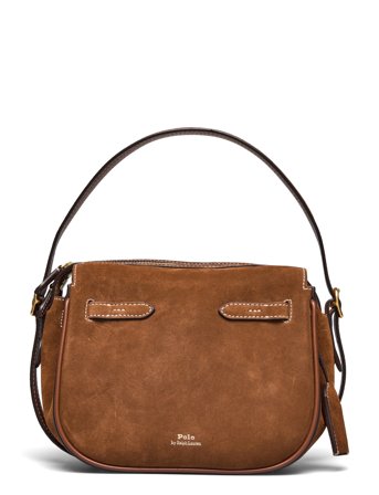 Polo Ralph Lauren Polo Id Suede Mini Satchel - Brown - ONE SIZE
