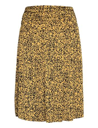 Skirt Knælang Nederdel Sort Rosemunde