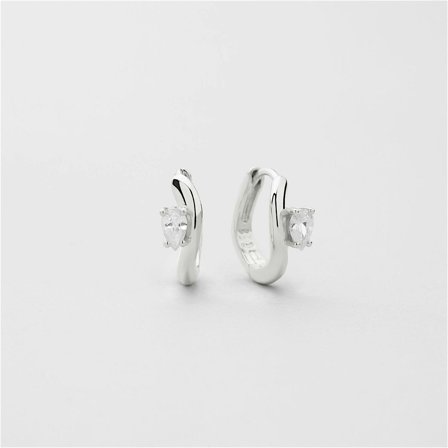Curve Drop Hoops - STERLINGSØLV