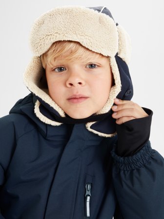 Polarn O. Pyret - Beanie pile lining - 48 - Childrenswear - blue