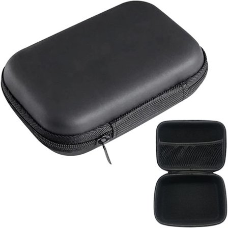 Sort Øretelefonetui, Firkant Øretelefon Bære Etui, Bærbar Mini