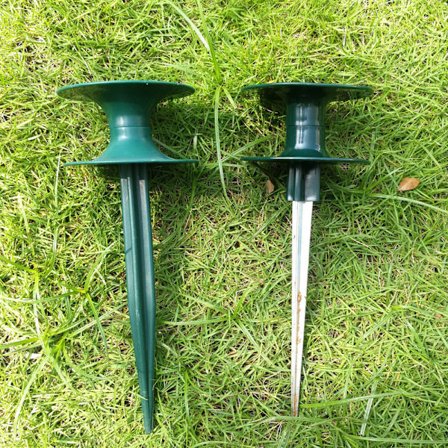 2 stk. haveslange guide pigge - slange guide hjul - heavy duty metal pig holder, til vandslange vandrør guidehjul til have, 25,5*9,5 cm