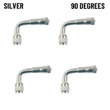 Ventilforlænger adapter Vinkel bøjet SØLV 90 GRADER