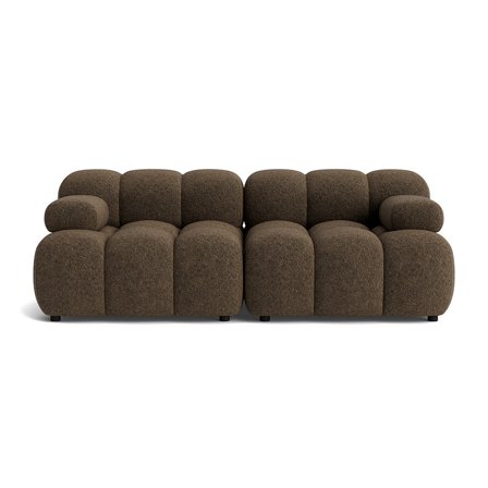 Puffy 2 personers sofa - Anthology Brun - 190x95x64 - Sofa Lænestol, 2 personers sofa