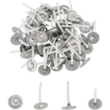 500 st Låg Rökande Ljusvekar 25mm med Metallflikar