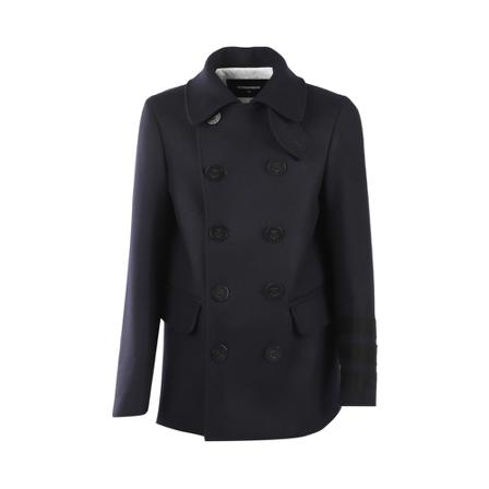 Dsquared2 Double-Breasted Coats Sort, Herre Uldfrakker