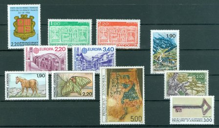 Fransk Andorra - Årgang 1987 - Postfrisk - YT 355-365