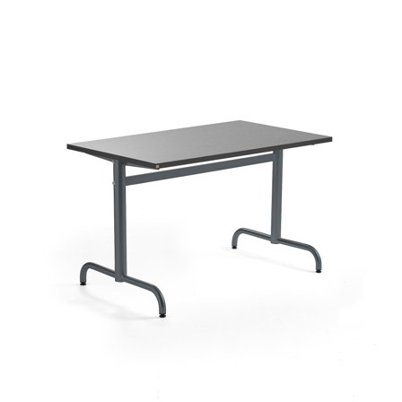 Tisch PLURAL, 1200x700x720 mm, Linoleum-Platte, dunkelgrau, anthrazit