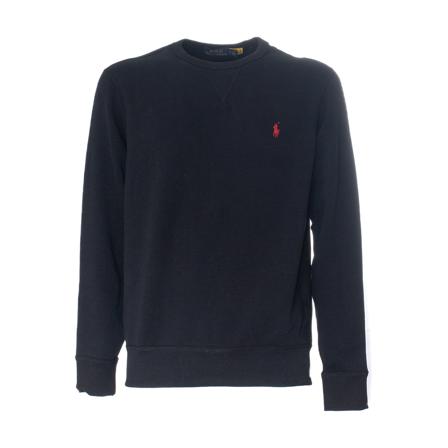 Polo Ralph Lauren, Fleece Sweatshirt Czarny, Mężczyzna, Rozmiar: M